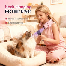 Load image into Gallery viewer, Dog Dryer for Pet Grooming,Pet Neck-Hanging Hair Dryer,Alternating Hot and Cold Airflow.Handheld & Hands-Free.Low-Noise, Ultra-Lightweight.High Wind Speeds.Adjustable Heat & Speed