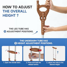 Load image into Gallery viewer, Loyoda Adjustable & Shock-Absorbing Crutch with Dual Height Adjustment