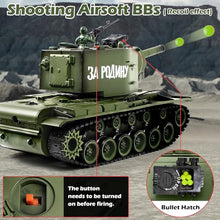 Load image into Gallery viewer, Supdex 1/18 Soviet Union KV2 RC Tank, 2.4G Army Model Toy with Smoke, Sound and Lights