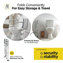 Load image into Gallery viewer, Medical king Toilet Safety Rail - Adjustable Detachable Toilet Safety Frame with Handles Heavy-Duty Toilet Safety Rails Stand Alone - Toilet Safety Rails for Elderly, Handicapped - Fits Most Toilets