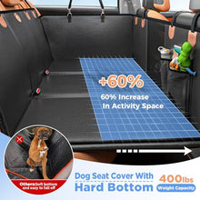 Load image into Gallery viewer, MYJAQI Back Seat Extender for Dogs, Hard Bottom Dog Car Seat Cover for Truck Back Seat, Dog Hammock for Car, Upgraded PU Leather Material, Larger Space, Holds 400lbs