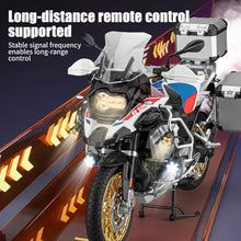 Load image into Gallery viewer, RC Motorcycle Model for Adult, 1/6 Scale R1250GS Dynamic Motorbike Display with Ignition Sound