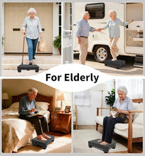 Load image into Gallery viewer, LIFTOZA 5-Level Adjustable Step Stool, 700 LBS Capacity Safety Bed Step for Seniors, Exercise Setp Platform, Portable Stair Assist for Elderly, Wide Step up for Kitchen, Car, Bedside & Shower, Black