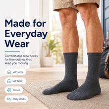 Load image into Gallery viewer, Doctor's Choice Diabetic Socks for Men, Seamless with Non Binding Top Neuropathy Socks, designed with Soft Stretch and Full Cushion for a Comfortable Fit, 10-13 Large, 4 Pairs (Charcoal)