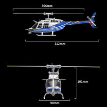 Load image into Gallery viewer, Remote Controlled Helicopter Aircraft Plane Drone RC Heli Single Rotor No Ailerons 6CH 6-Axis Gyroscope Altitude Hovering (Blue )