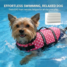 Load image into Gallery viewer, Doglay Dog Life Jacket with Rescue Handle, Dog Life Vest for Swimming Boating, Adjustable Reflective Puppy Swim Vest with Superior Buoyancy for Small Medium Large Dogs