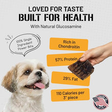 Load image into Gallery viewer, Dog Chits Bison Trachea Dog Treats - 100% Single Ingredient, High Protein, Lower Fat - Glucosamine for Joint Support - Dental-Clean Crunch - Gentler on Digestion Than Beef - 2-3 inch, 8 oz