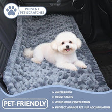 Load image into Gallery viewer, Dog Car Seat Waterproof Bed Cover Non-Slip Car Back Seat Soft and Comfortabl Pet Bed Mat Car Blanket for Travel Backseat Extender Seat Covers Dog Bed for Cars Trucks and SUVs (Grey Cover 23.6” x 51”)