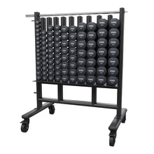 Load image into Gallery viewer, Power Systems Premium Dumbbell Storage Rack – Mobile Weight Rack with Wheels, Heavy Duty Steel Organizer for Home Gym, Fitness Studio & Commercial Use, Secure Space Saving Design (Rack Only)