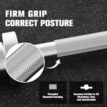Load image into Gallery viewer, RitFit Barbell Weight Set - 4/6FT Olympic Barbell with Weight Plates (55-115LB Total) - Hip Thrusts 4FT Silver Bar with 35LB Plates