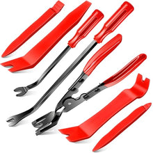 Load image into Gallery viewer, Doaho 7 Pcs Car Trim Removal Tool Kit with Non-Scratch Plastic Pry Tool and Fastener Clip Pliers for auto Safe Interior Car Panel Detachment, Dashboard, Door Clips & Upholstery – Red