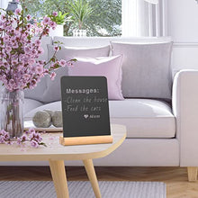Load image into Gallery viewer, DOCMON Mini Chalkboard Signs, 6 Pack 5 x 7 Inch Tabletop Chalk Board Sign Board with Stand for Food, Buffet, Parties, Message Boards, Table Numbers