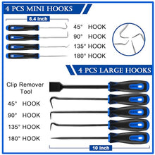 Load image into Gallery viewer, DOAHO 17Pcs Mechanic Hook and Pick Tool Set & Car Trim Removal Kit with Fastener Clip Pliers,Rivet Puller,Magnetic Pickup,Gasket Scraper,Non-Scratch Plastic Pry Tools for Automotive Repair-Blue