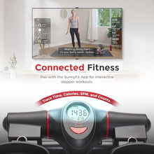 Load image into Gallery viewer, Sunny Health & Fitness 2-in-1 Premium Power Stepper with 400lbs Weight Capacity and Resistance Bands, Low-Impact Cardio with Bluetooth and Free SunnyFit App - SF-S021054