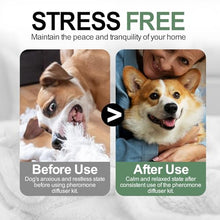 Load image into Gallery viewer, Dog Calming Pheromone Diffuser Refills, 4 Pack 48ml, Helps Dogs Relieve Anxiety, Reduce Stress, Aggression, Barking, Chewing, Scratching, Supports Dogs Travel, Vet Visits, Separation, Loud Noises