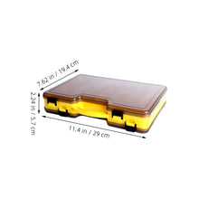 Load image into Gallery viewer, 2pcs Double Sided Plastic Fishing Tackle Box and Lock