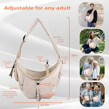 Load image into Gallery viewer, Dog Carrier Sling,Dog Carriers for Small Dogs & Cats Up to 20lbs,Puppy Carrying Backpack Pet Purse with Pockets,Adjustable Shoulder Strap,Hands Free for Travel (Beige)