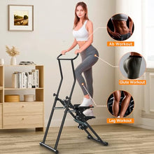Load image into Gallery viewer, Stair Stepper for Home,Stair Climber Foldable,Large Pedal Vertical Climber Machine for Full-Body Workout,Steppers for Exercise at Home with 300LBS Loading Capacity (Black-MK)