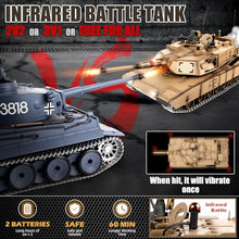 Load image into Gallery viewer, Supdex 1/16 RC Tank, Heng Long US M1A2 Abrams Army Toy with Smoke, Sound and Lights, Remote Control Tank That Shoots