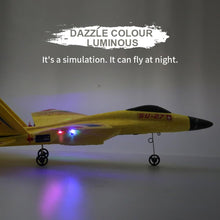 Load image into Gallery viewer, Yellow SU-27 RC Fighter Jet, Remote Control Airplane with Stunt Flight, Anti Crash Jet