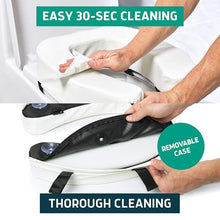 Load image into Gallery viewer, Lunderg Padded Toilet Seat Riser for Seniors - Adds 2 inches. Universal Fit - FIRM Raised Toilet Seat Cushion with High-Density Foam for Enhanced Comfort & Elevation. Post-Surgery Must have (White)