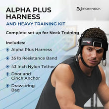 Load image into Gallery viewer, Iron Neck Harness Alpha Plus and Heavy Kit Bundle, Neck Weight Lifting Harness for Strength Training, Posture Correction, Muscle Building, and Pain Relief