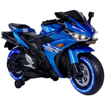 Load image into Gallery viewer, Kids Electric Motorcycle, 12V Kids Ride on Car LED Lights, Music Player & Horn with Training Wheels,