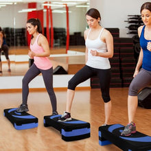 Load image into Gallery viewer, BalanceFrom Aerobic Step Platform Trainer with Adjustable 3-Level Risers, 400 Pound Weight Capacity – Non-Slip Exercise Stepper for Cardio, Strength, and Fitness Workouts at Home or Gym