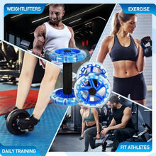 Load image into Gallery viewer, Kisangel 2pcs Ab Roller Wheel, Exercise Abdominal Roller Dumbbell Fitness Dual Wheel for Hand Weights Equipment