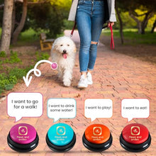 Load image into Gallery viewer, Paws and Smiles Dog Buttons for Communication, 8-Pack Recordable Talking Buttons for Dogs & Cats, 30-Second Voice Dog Training Buttons Starter Set Pet Communication Buzzer Gift