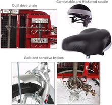 Load image into Gallery viewer, Brown 1,14 inch, Adult Tricycle Old Age Scooter Pedal Tricycle Elderly Pedal Exercise Bike with to Carry People and Goods