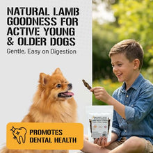 Load image into Gallery viewer, Dog Chits Lamb Esophagus Chews for Dogs & Puppies - Natural Single Ingredient - High Protein, Low Fat Lamb Chew - Long Lasting, Easily Digestible - Great for Joint - Dental Clean Crunch - 6inch, 15pck