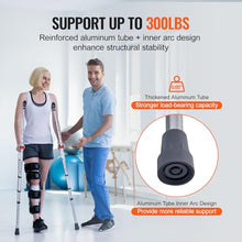 Load image into Gallery viewer, VEVOR Underarm Crutches, 13-Level Height Adjustable Underarm Walking Crutches, 1 Pair 300LBS