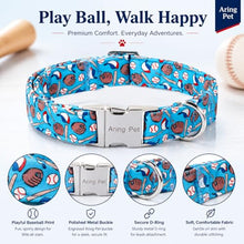 Load image into Gallery viewer, ARING PET Boy Dog Collar for Puppy Small Medium Large Dogs-Blue Baseball XS