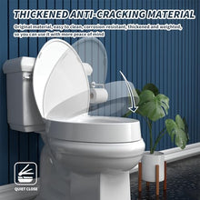 Load image into Gallery viewer, Elevated toilet seat, Heavy Duty, Never Loosen, Raised toilet seat elongated bowl, White(18.5”)