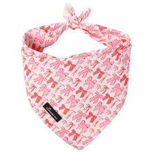 Load image into Gallery viewer, ARING PET Girl Dog Bandana, Cute Pink Bow Pet Bandanas Scarf Triangle Bibs Handkerchief for Puppy Small Medium Large Boy Girly Dogs-S