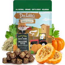 Load image into Gallery viewer, DOC EDDIE'S Digestive Bites - Plant-Based Small Animal Treats for Rabbits, Guinea Pigs, Hamsters, Gerbils, and More - Probiotics Supplement Made with Timothy Hay, Real Fruits, and Veggies