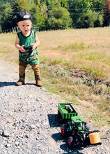 Load image into Gallery viewer, Uarzt Remote Control Tractor Toy with Trailer | Metal Front & Front Loader Farm Vehicle Set with Lights & 8-Wheel Design