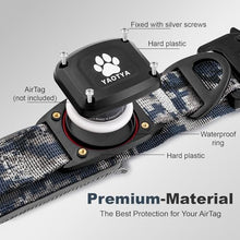 Load image into Gallery viewer, 2026 Upgrade Dog Collar with IPX8 Waterproof AirTag Holder,Military Tactical Handle and Ultra-Durable Metal Buckle/Night Reflective,GPS Collar for Medium to Large Dogs (Camouflage Grey/M)