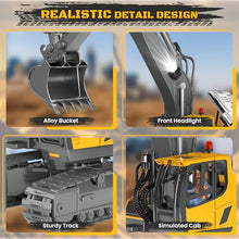 Load image into Gallery viewer, Remote Control Excavator Toy RC Play Excavator Construction Vehicles