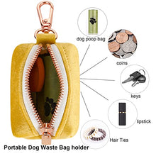 Load image into Gallery viewer, ARING PET Dog Poop Bag Holder, Velvet Doggy Waste Bag Dispenser Attach to Any Leashes, Portable Washable Pet Waste Pouch Dispenser with Metal Zipper