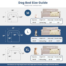 Load image into Gallery viewer, blunique Calming Dog Couch Bed for Large Dogs, 41 x 37 inch Waterproof Removable Dogs Mat Couch Cover for Furniture Protector, Non-Slip Fluffy Pelsbarn Dog Bed for Couch, Sofa, Outdoor - Tie-Dye Khaki