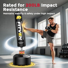 Load image into Gallery viewer, FITVEN Freestanding Punching Bag 70''-190lbs with Boxing Gloves Heavy Boxing Bag with Suction Cup Base - Men Stand Kickboxing Bag for Home Office