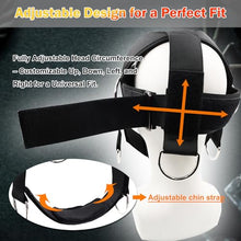Load image into Gallery viewer, Neck Training Harness with Pulley System – Adjustable Head Strap for Side-to-Side Neck Strength Workout, Heavy-Duty Steel Chain for Weighted Vertical Training, Ideal for Powerlifting & Fitness