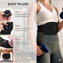 Load image into Gallery viewer, Muscle Fitness AB Belt, 12 Modes & 19 Intensity, Firming & Strengthening Workout Equipment for Abs, Arms, Suitable for Fitness Enthusiasts (Black 2pcs)