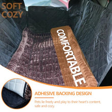 Load image into Gallery viewer, CoSofSLIP Dog Car Seat Cover 2 Piece Seat Waterproof Hammock and Dark Brown Cover,Scratch Proof Nonslip Back Seat Pet Bed Mat for Travel Durable Soft Back Seat Covers for Cars Trucks and SUVs
