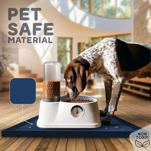 Load image into Gallery viewer, 32x24x1” XL Dog Food Mat - All Purpose Under Sink Liner, Washer and Dryer Covers for The Top, Silicone Griddle Mat for Blackstone - Raised Edges Dog Mat for Food and Water Prevent Spill, Waterproof