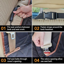 Load image into Gallery viewer, Petiza Dog Car Seat Cover for Back Seat, Heavy-Duty Non-Slip Waterproof Car Bench Protector for Pets,Compatible with Middle Armrests ,Dog Seat Cover Universal for Cars Trucks and SUVs