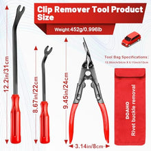 Load image into Gallery viewer, DOAHO 17Pcs Mechanic Hook and Pick Tool Set & Car Trim Removal Kit with Fastener Clip Pliers,Rivet Puller,Magnetic Pickup,Gasket Scraper,Non-Scratch Plastic Pry Tools for Automotive Repair-Red