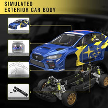 Load image into Gallery viewer, 1/10 Brushless RC Cars, Rally Car, RTR for Beginner, 40+ MPH, 4WD, Waterproof Electronics, Carbon Fiber, Blue, Ages 14+